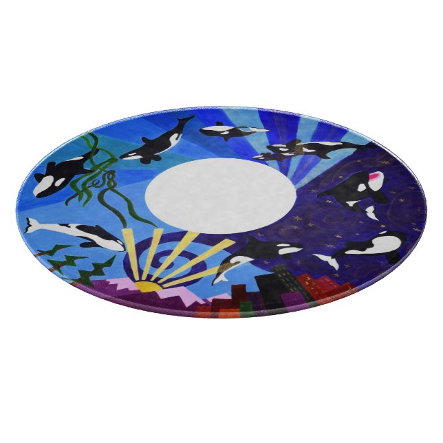 Tabla De Cortar Orcas Ascending (Borde)