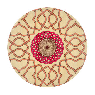 Tabla De Cortar Organic Mandala Spiral Design