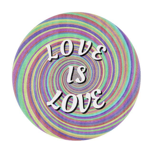 Tabla De Cortar Orgullo Love Is Love (Anverso)