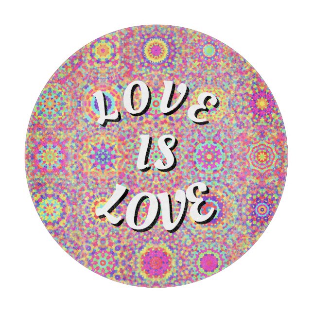 Tabla De Cortar Orgullo Love Is Love (Anverso)