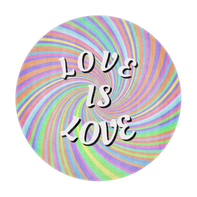 Tabla De Cortar Orgullo Love Is Love (Anverso)