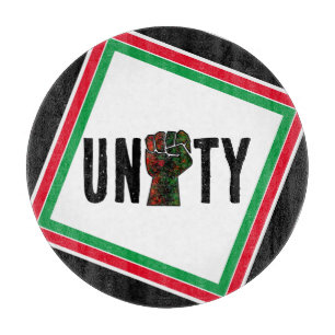 Tabla De Cortar orgullo negro bandera panafricana roja verde puño 