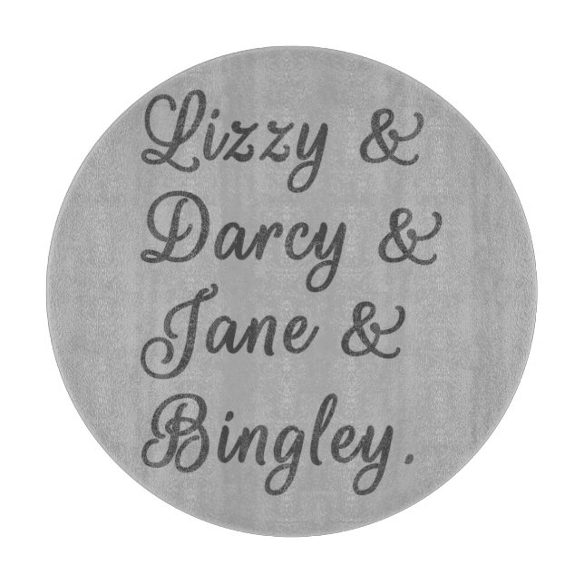 Tabla De Cortar Orgullo y prejuicio Parejas I (Anverso)