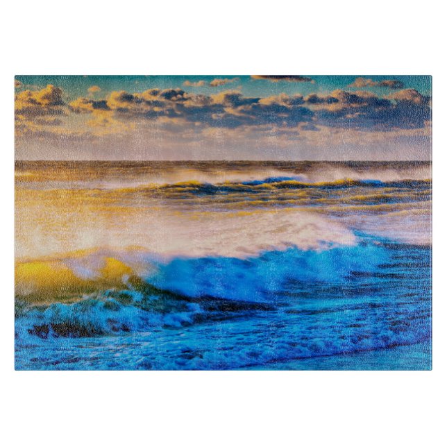 Tabla De Cortar Orilla escénica al amanecer (Anverso)