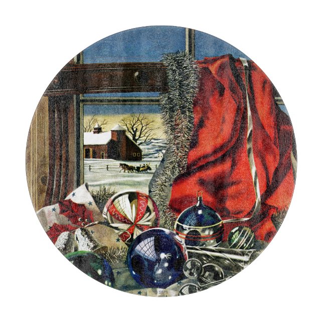 Tabla De Cortar Ornamentos de Navidad (Anverso)