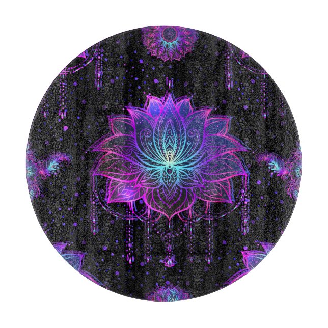 Tabla De Cortar Ornate Lotus Flower Seamless Symbol (Anverso)