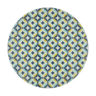 Tabla De Cortar Oro geométrico y modelo azul