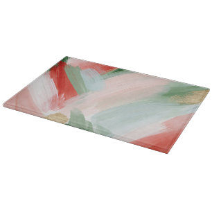 Tabla De Cortar Oro Rosa Verde Azul Rojo Abstracto