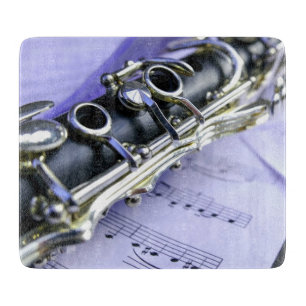Tabla De Cortar Orquesta de bandas de música de hojas Clarinet