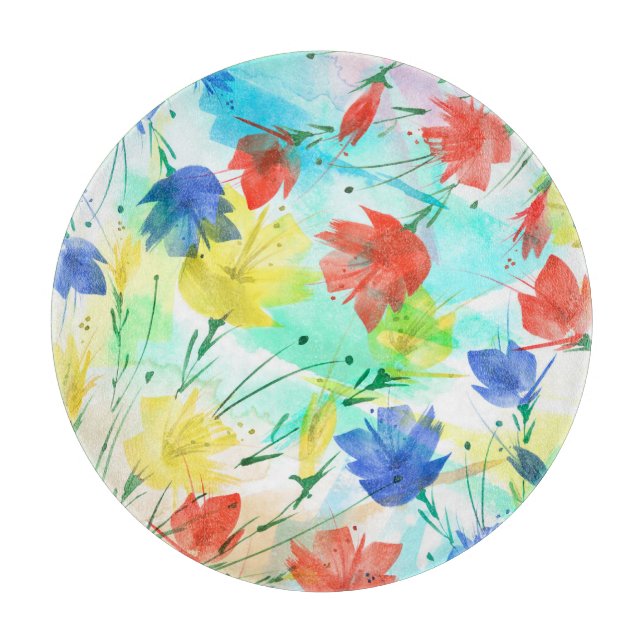 Tabla De Cortar Orquídea Poppy Peony Fashion Bouquet (Anverso)