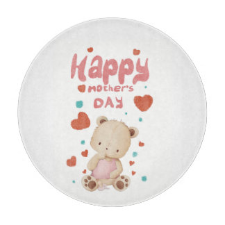 Tabla De Cortar Osita bebé te desea feliz día de la madre