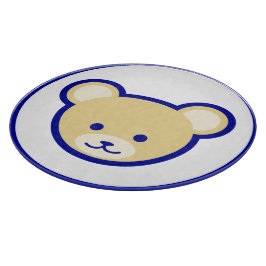 Tabla De Cortar Osito de peluche divertido azul beige Lindo dibujo