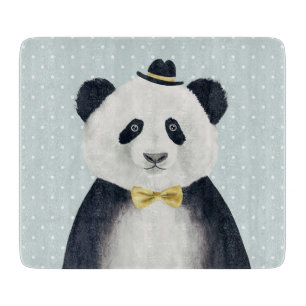 Tabla De Cortar Oso de panda de la acuarela