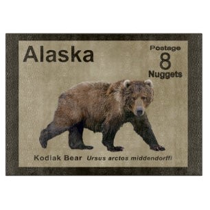 Tabla De Cortar Oso Kodiak - Postage de Alaska