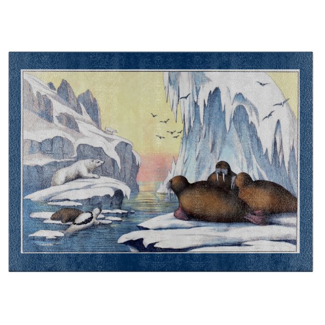 Tabla De Cortar Osos Polares, Agujas Y Sellos (Anverso)