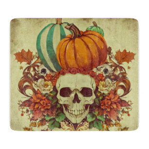 Tabla De Cortar Otoño/otoño/Halloween/calabaza/esqueleto