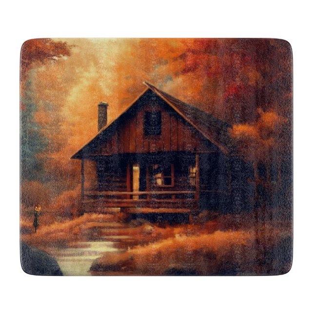 Tabla De Cortar Otoño/otoño/Halloween/pintura rústica (Anverso)