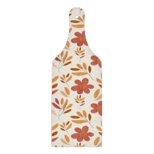 Tabla De Cortar Otoño sin foco Patrón floral de otoño