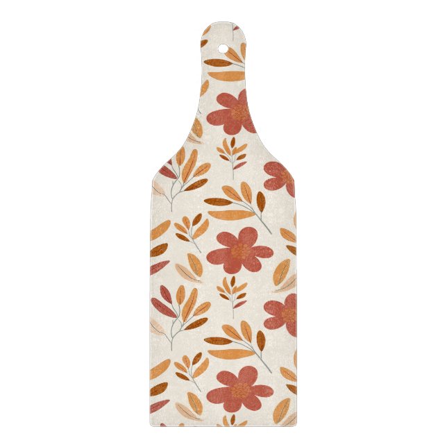 Tabla De Cortar Otoño sin foco Patrón floral de otoño (Anverso)