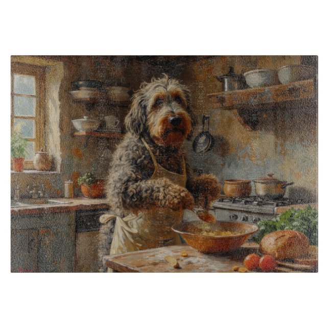Tabla De Cortar Otterhound cocinando en la cocina (Anverso)