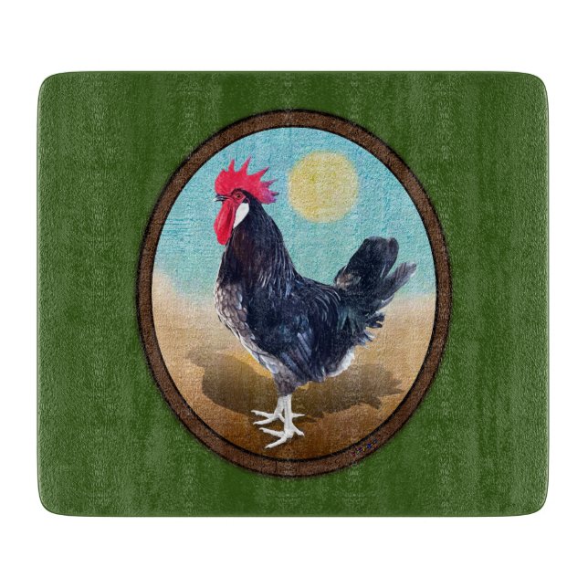 Tabla De Cortar Oval de Menorca Rooster (Anverso)