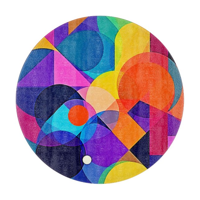 Tabla De Cortar Overlapping Hues: Abstract Fusion (Anverso)