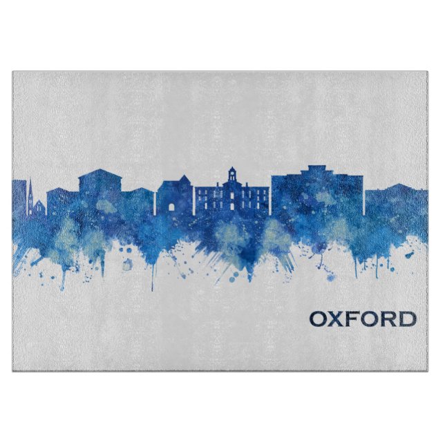 Tabla De Cortar Oxford Mississippi Skyline Blue (Anverso)
