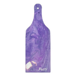 Tabla De Cortar Paddle de resumen de vidrio blanco púrpura