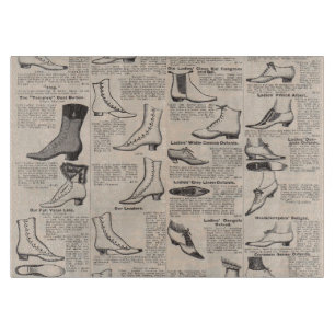 Tabla De Cortar Página de catálogo de zapatos antiguos para damas 