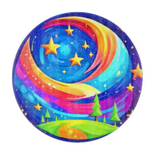 Tabla De Cortar Paisaje Cósmico: Una aventura celeste