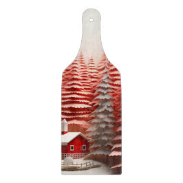 Tabla De Cortar Paisaje de invierno escandinavo en 3D