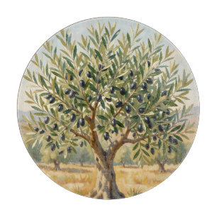 Tabla De Cortar Paisaje de olivo mediterráneo