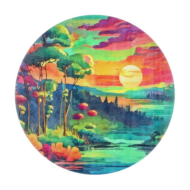 Tabla De Cortar Paisaje de Sunset Fantasy (Anverso)