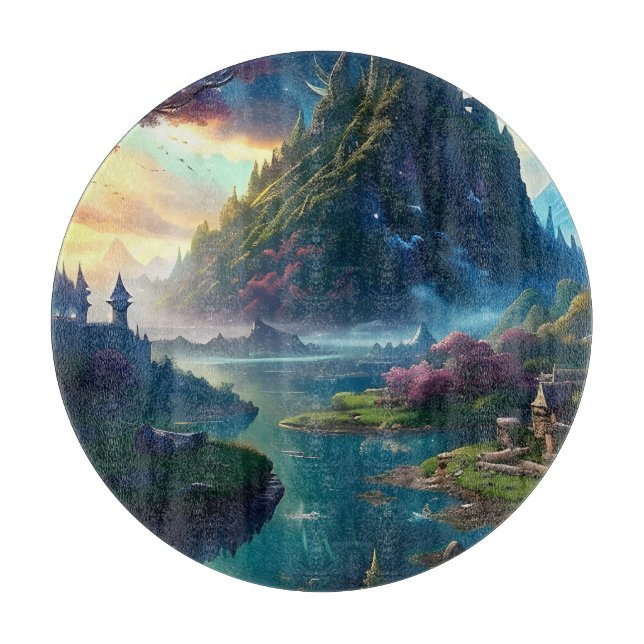 Tabla De Cortar Paisaje pintoresco Cuatro (Anverso)