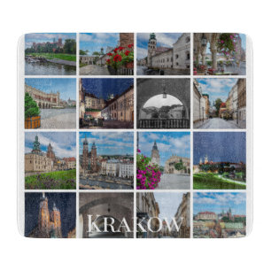 Tabla De Cortar Paisajes del casco antiguo de Cracovia, Polonia