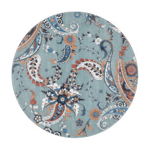 Tabla De Cortar Paisley indio de moda: fondo sin costura.