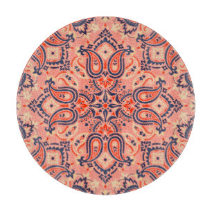 Tabla De Cortar Paisley sin foco: diseño de patrones vintage.