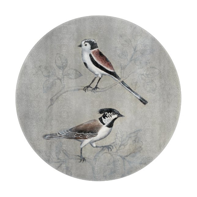 Tabla De Cortar Pajarera plateada el | un par (Anverso)