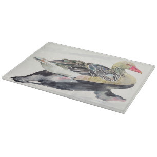 Tabla De Cortar Pájaro de la acuarela del drenaje de la mano, pat