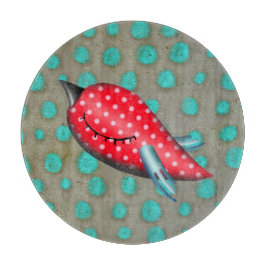 Tabla De Cortar Pájaro rojo