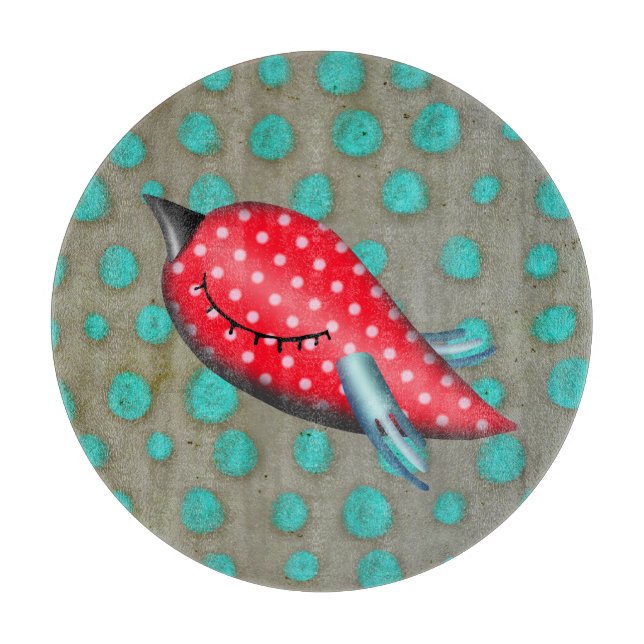Tabla De Cortar Pájaro rojo (Anverso)