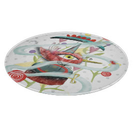 Tabla De Cortar Pájaro Rojo