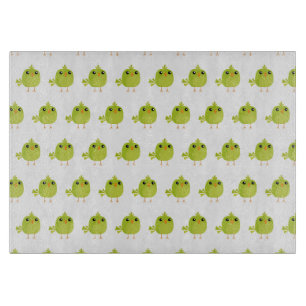 Tabla De Cortar Pájaro Verde Dibujos Animados