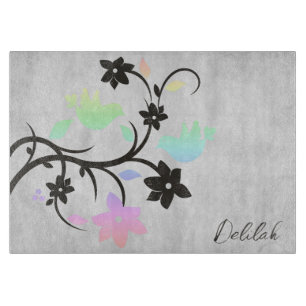 Tabla De Cortar Pájaros de Aroma Pastel Arcoiris Personalizados