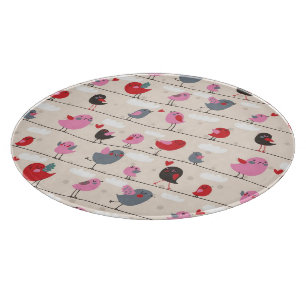 Tabla De Cortar Pájaros en amor