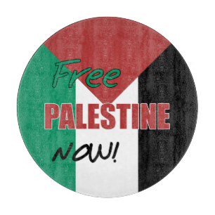 Tabla De Cortar Palestina Libre Ahora Bandera Palestina