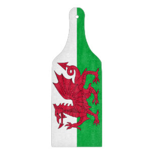 Tabla De Cortar Paleta de corte de vidrio - Bandera de Gales