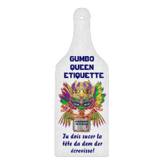Tabla De Cortar Paleta francesa de la etiqueta del Gumbo de la