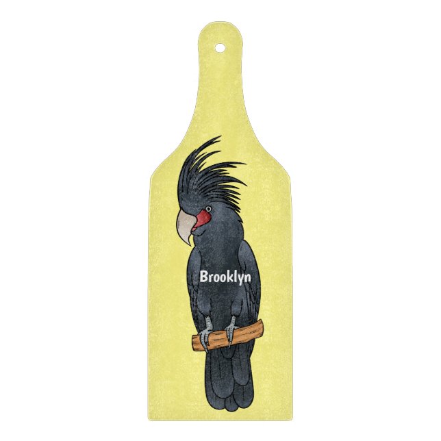 Tabla De Cortar Palm cockatoo bird cartoon illustration (Anverso)