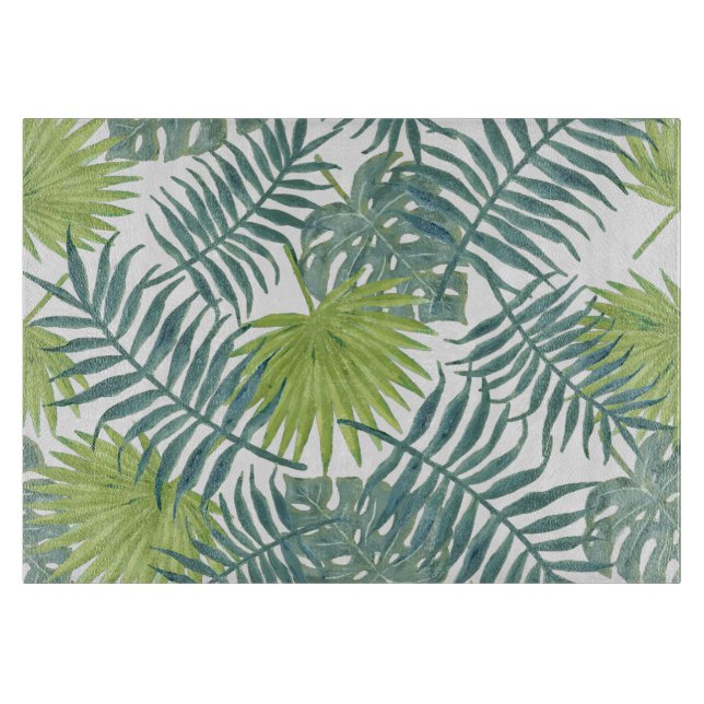 Tabla De Cortar Palm Tree Fronds Pintando Hawaian (Anverso)